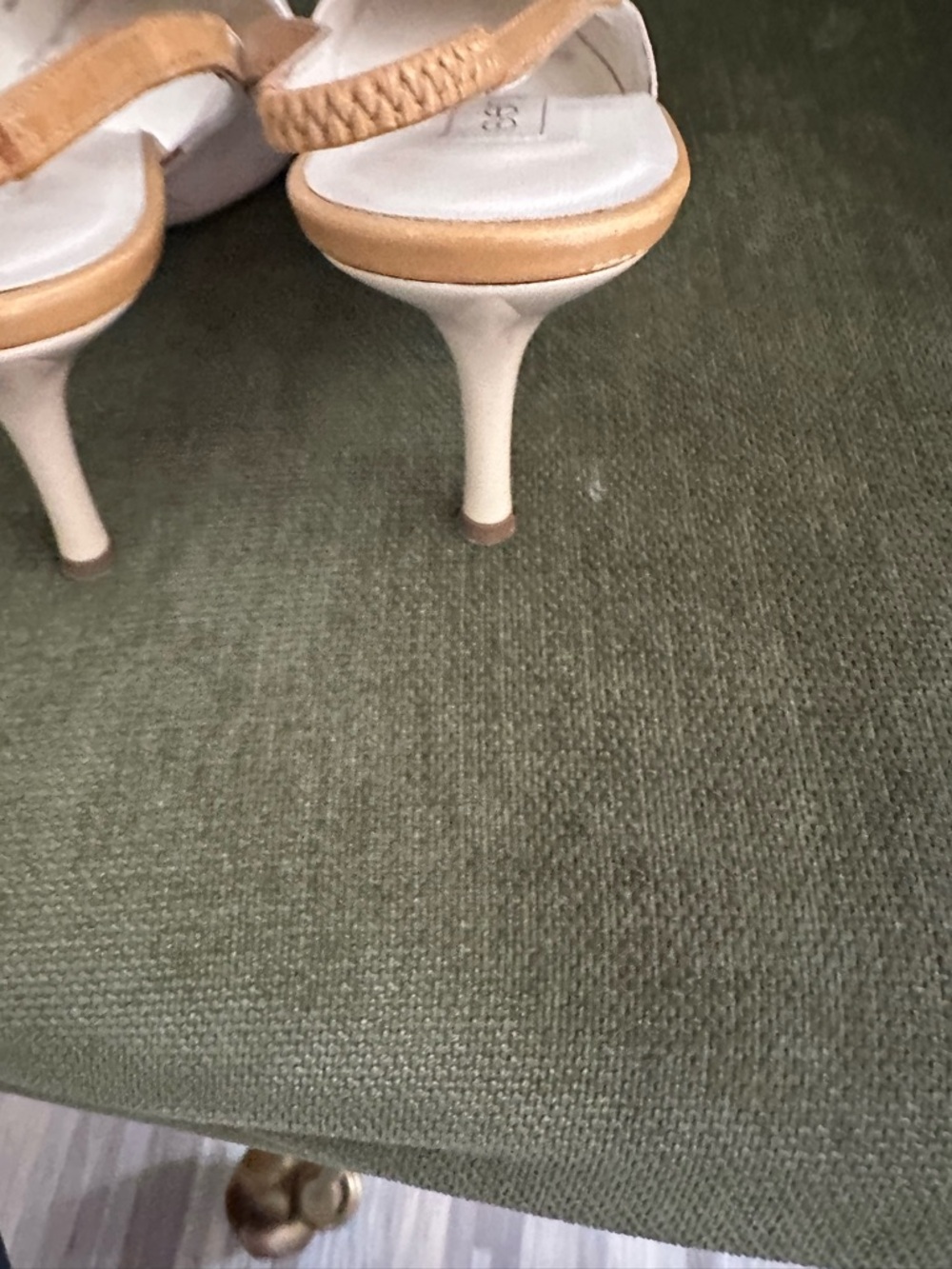 Beige Tan Strappy High Heel Sandals